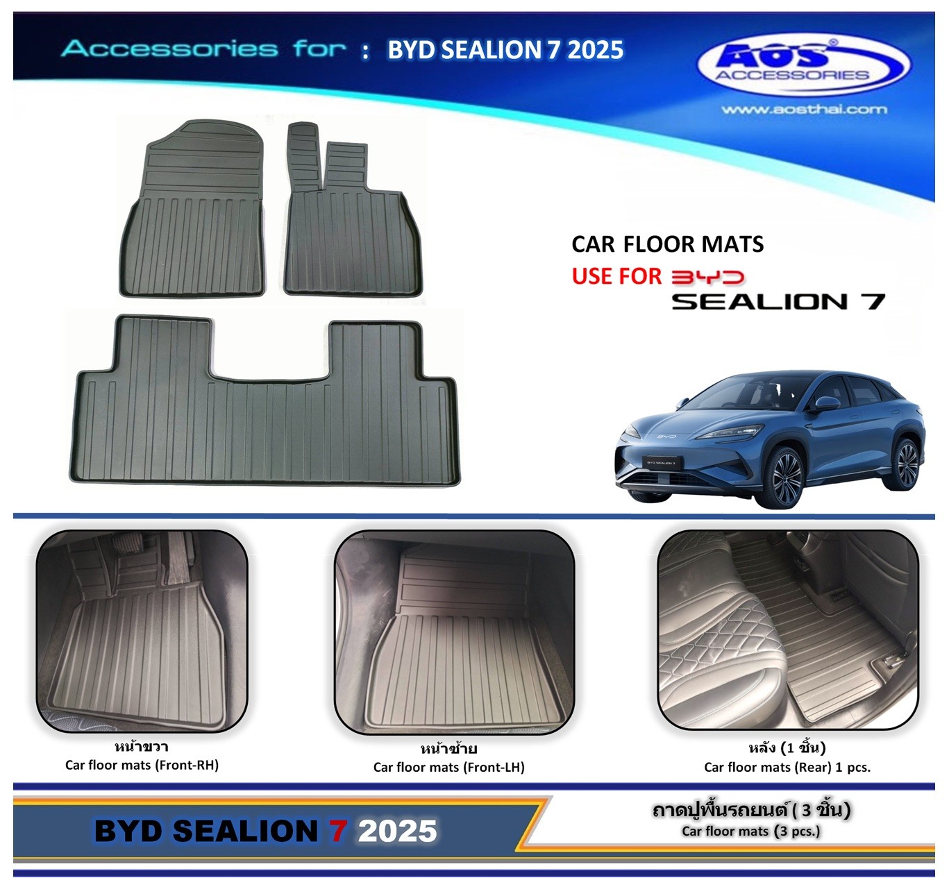 ถาดปูพื้น (3 ชิ้น)